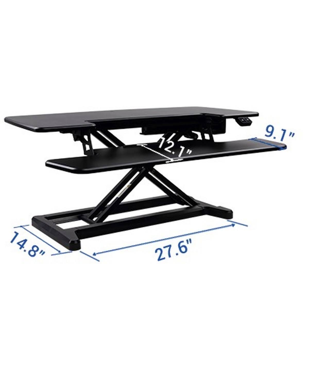 Black electric standing desk converter M477417