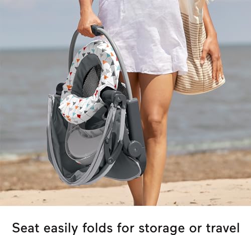 Travel Baby Chair Floor Seat with Snack Tray and Canopy D48377