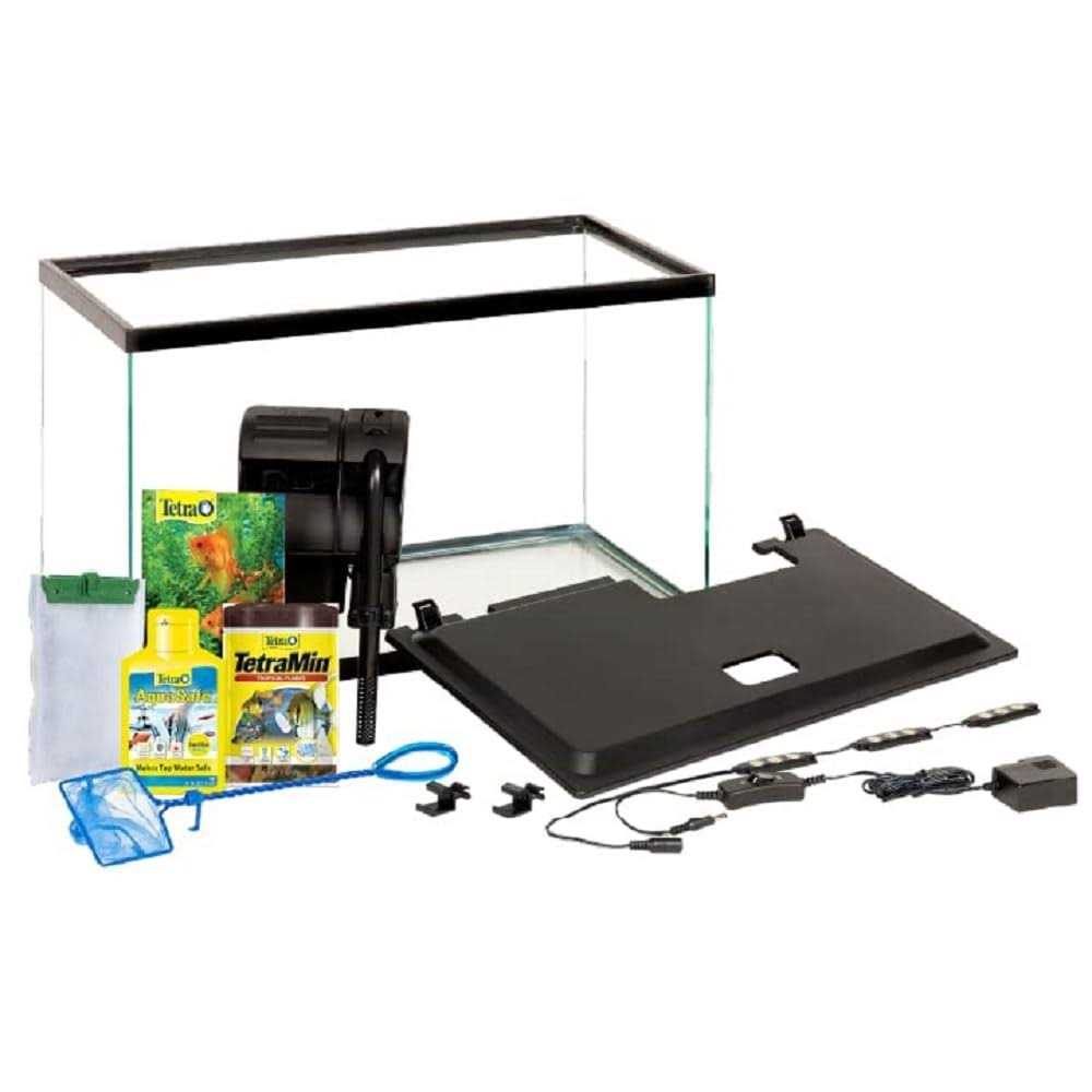 10 Gallon Glass LED Aquarium Kit F936148