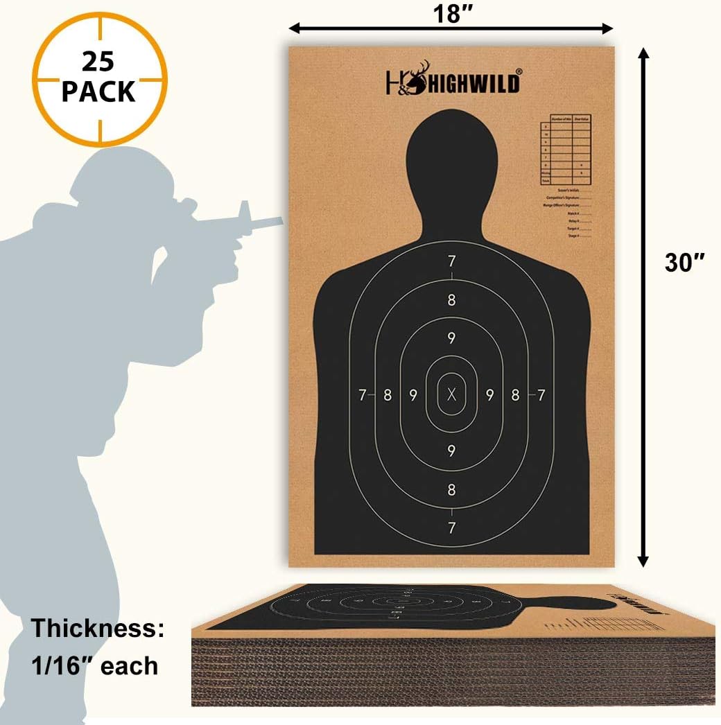 18 X 30 Cardboard Paper Targets (Pack of 25) O8044