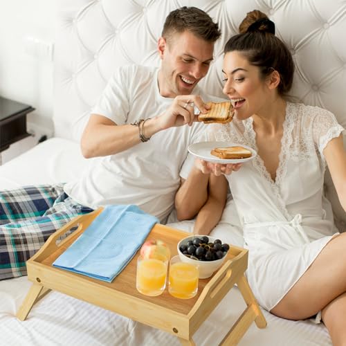 Bamboo Serving Tray with Folding Legs U7818