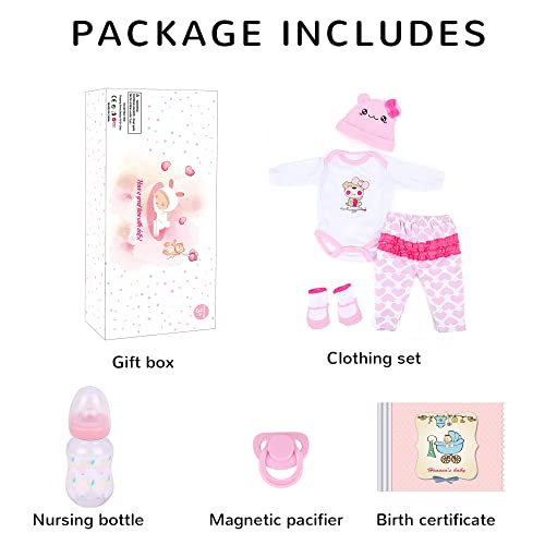 16 Inches Realistic Soft Vinyl Newborn Baby Doll B5110