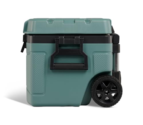 52Qt Wheeled Cooler Insulated Hard Shell Ice Chest T7159