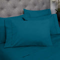 6-Piece Double Brushed Microfiber Sheet Set - Queen, Teal J809910