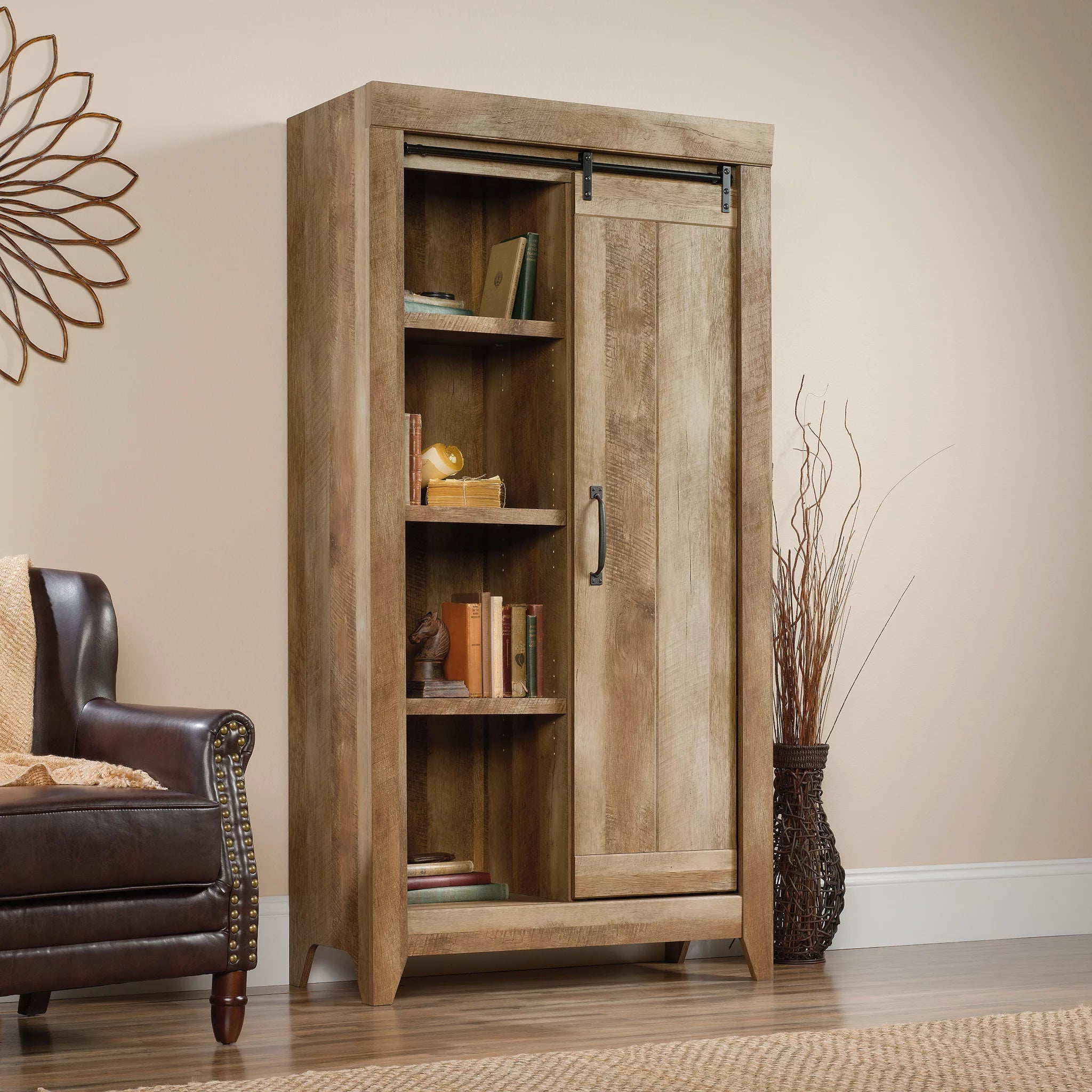 Craftsman Oak Storage Cabinet Y380202