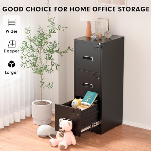 Black 2 Drawer Locking Metal File Cabinet R569000