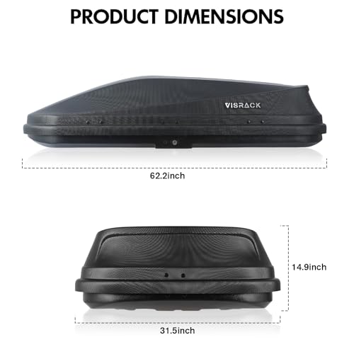 Gray 13 Cubic Feet Rooftop Cargo Box I68267