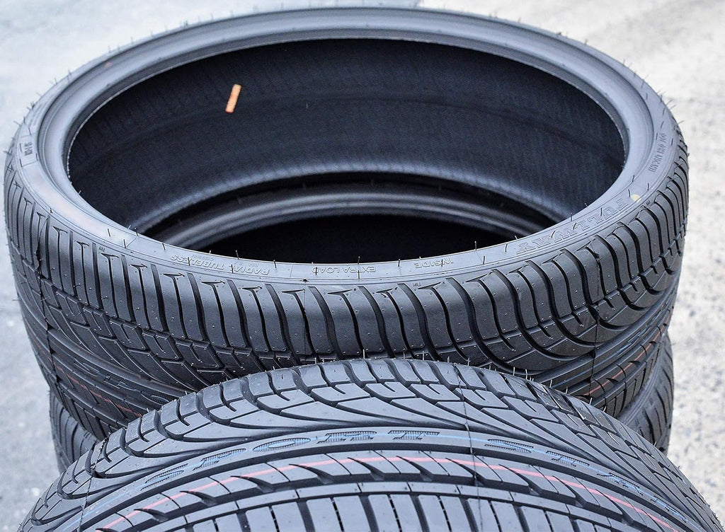 Set of 4 All-Season High Performance Radial Tires 295/25R22 97W Load Range XL 4-Ply BSW Black Side Wall F74537