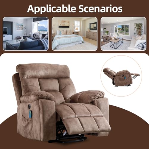 Camel Large Power Lift Recliner Chair with Massage and Heat M111611