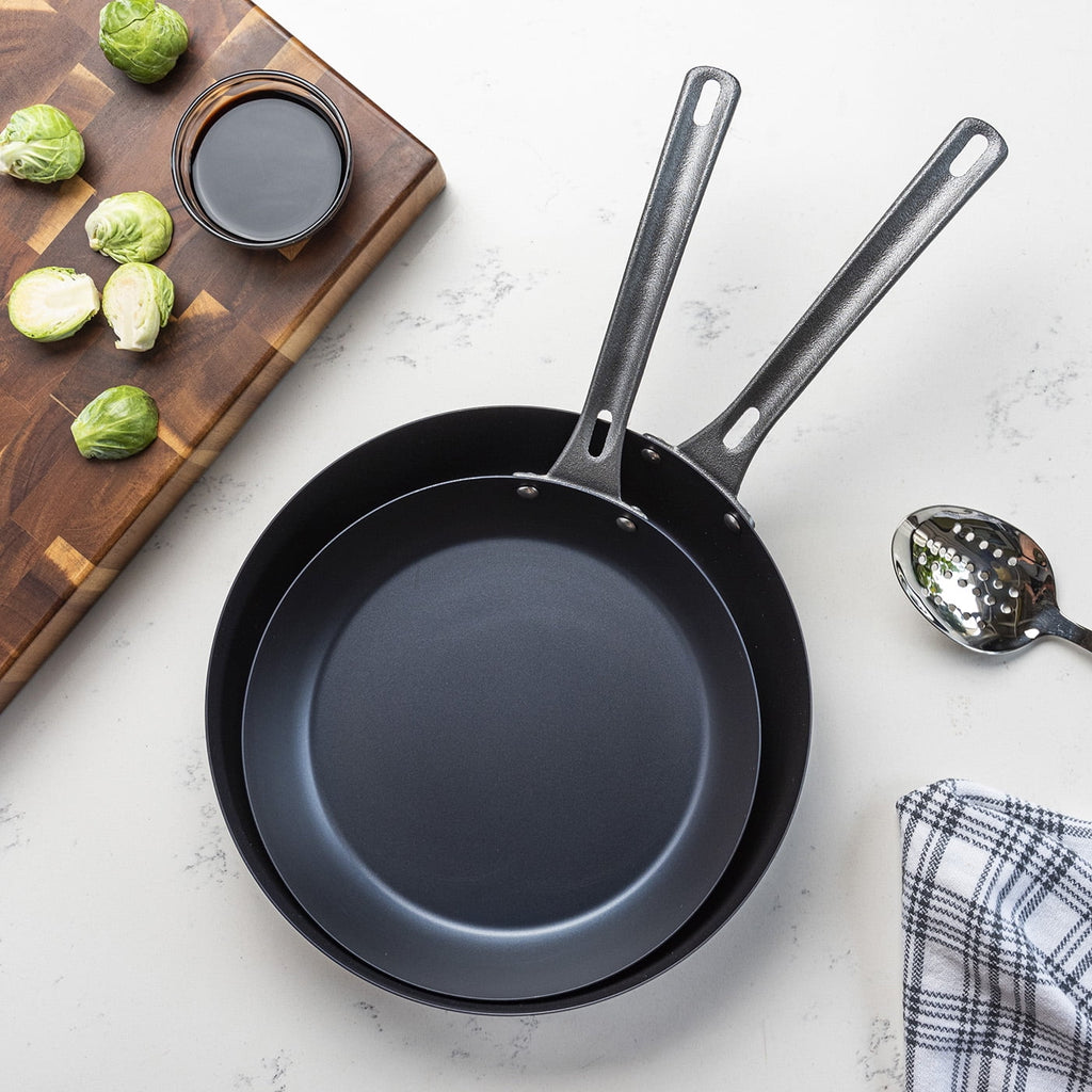 Blue Steel 2 Piece Fry Pan Set, 10-Inch & 12-Inch S851