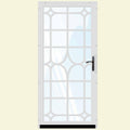 36 in. x 80 in. White Steel Security Door with Shatter-Resistant Glass P10654
