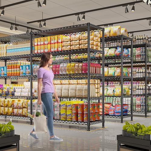 73''W 5-Tier Metal Wire Shelving Unit E20278