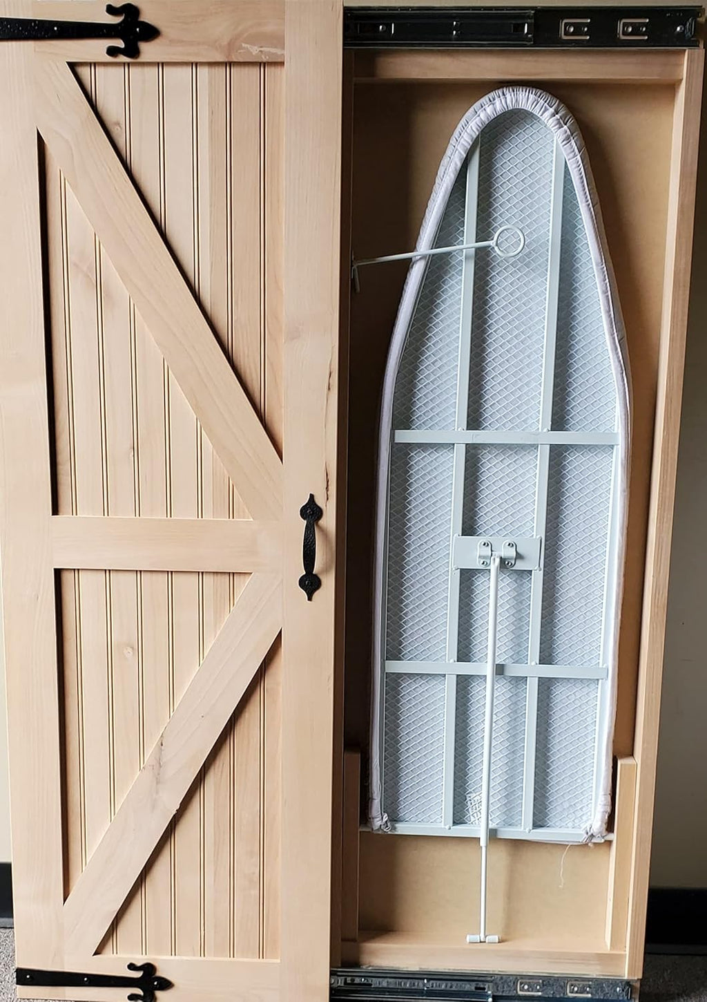 Knotty Alder Wall Mount Ironing Board V798
