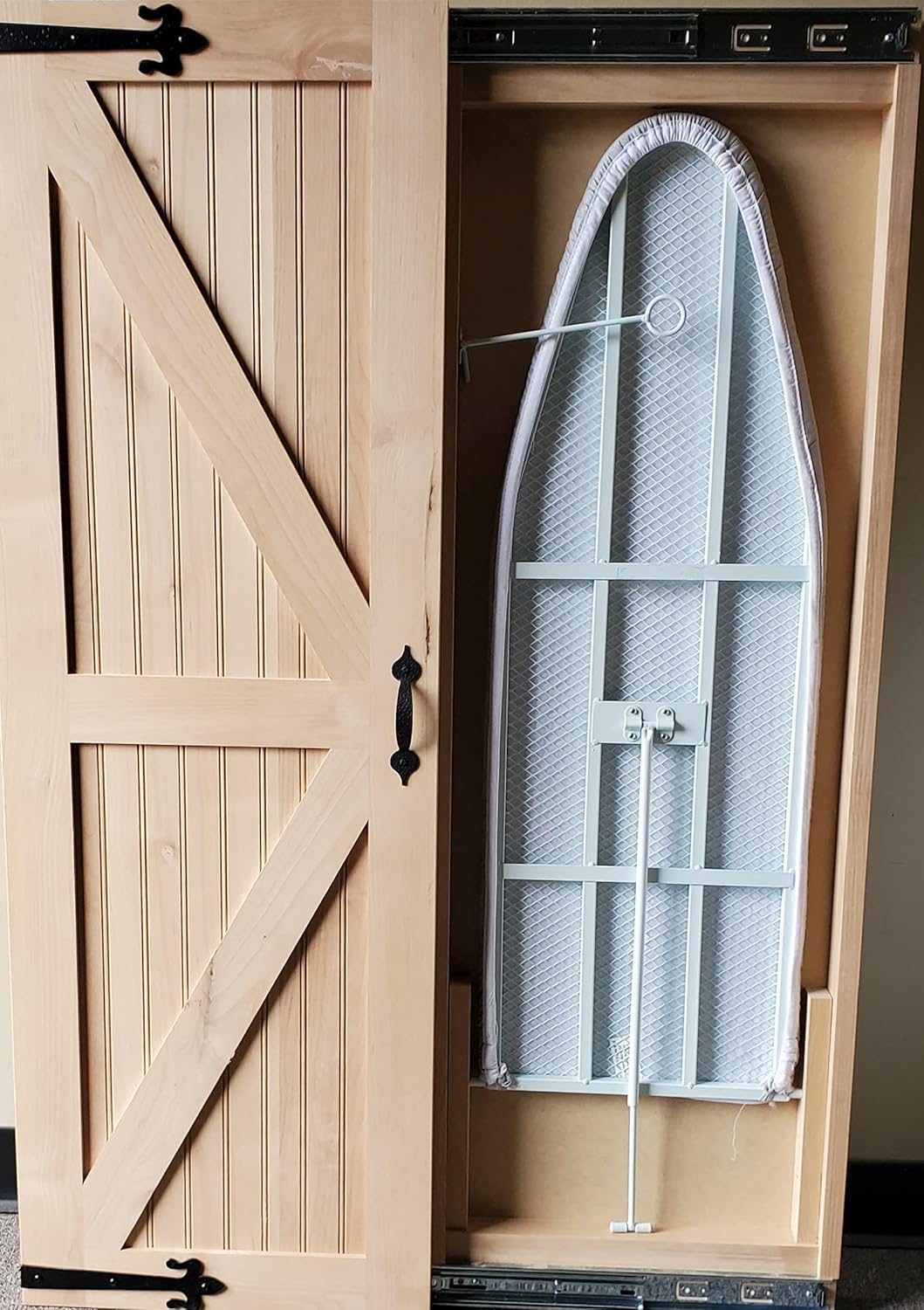Knotty Alder Wall Mount Ironing Board V798