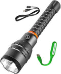 12K lumen rechargeable adjustable beam LED flashlight with USB powered LED reading light bundle K1617
