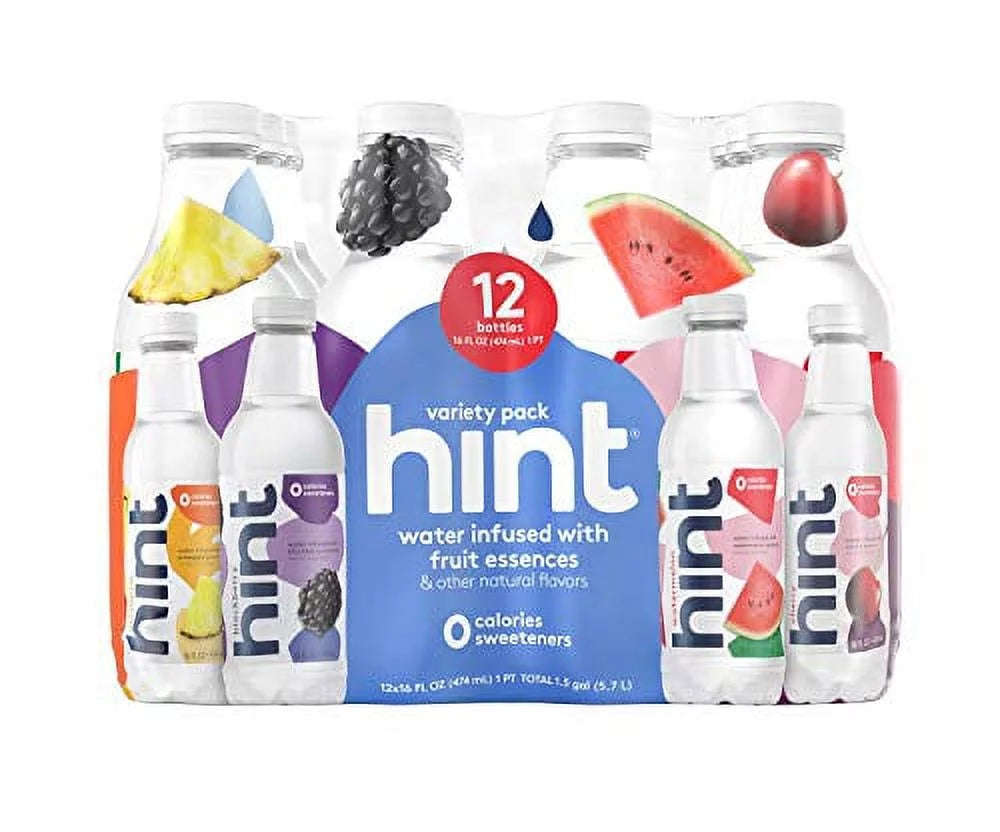 Pack of 12 16 Ounce Bottles Watermelon Blackberry Cherry Pineapple Zero Calories Zero Sugar Zero Sweeteners R293381