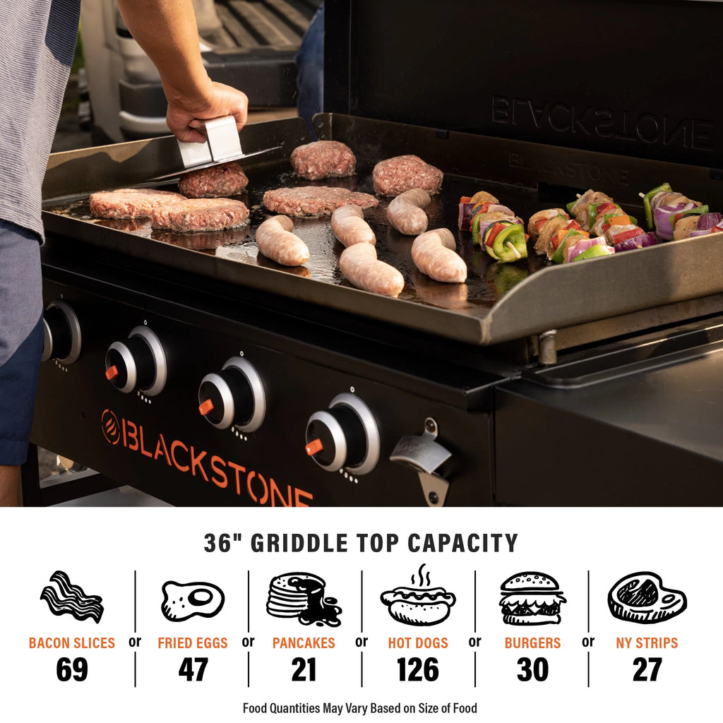 4-Burner 36 Propane Griddle Cooking Station with Hard Cover Q108819