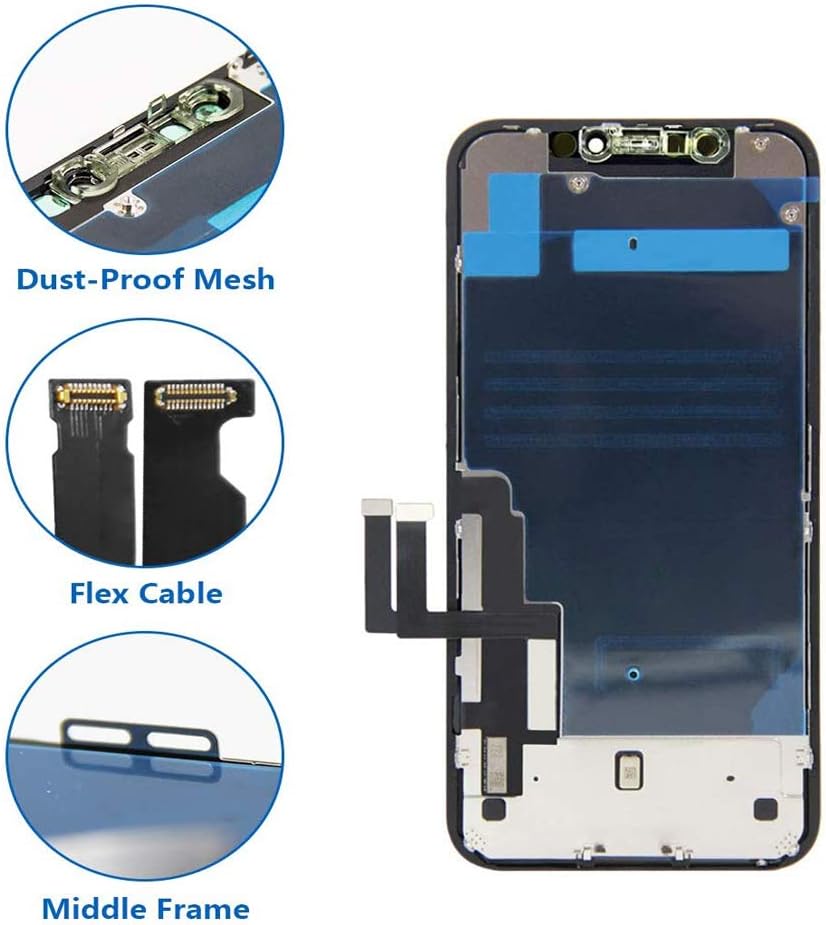 iPhone 11 LCD Display 3D Touch Digitizer Assembly 6.1 inch with Repair Tools and Screen Protector Q2684