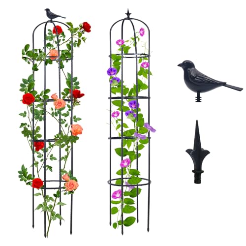 2 Pack 6ft Garden Obelisk Trellis for Climbing Plants W25906