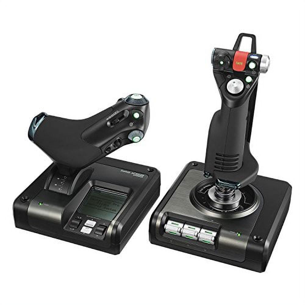 Black/Silver Flight Control System and Joystick Simulator with LCD Display Y6282