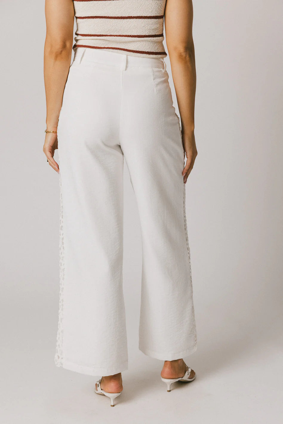 White Crochet Pants R746