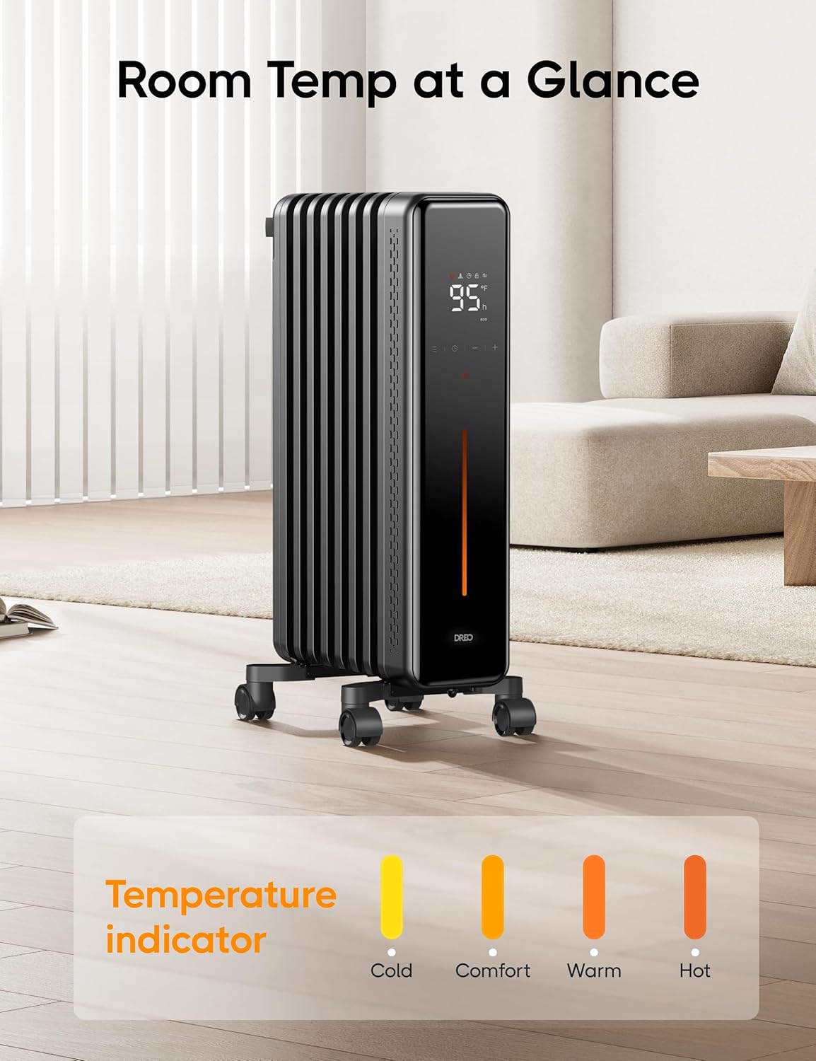 1500W Radiator Heater with Remote Control B75610