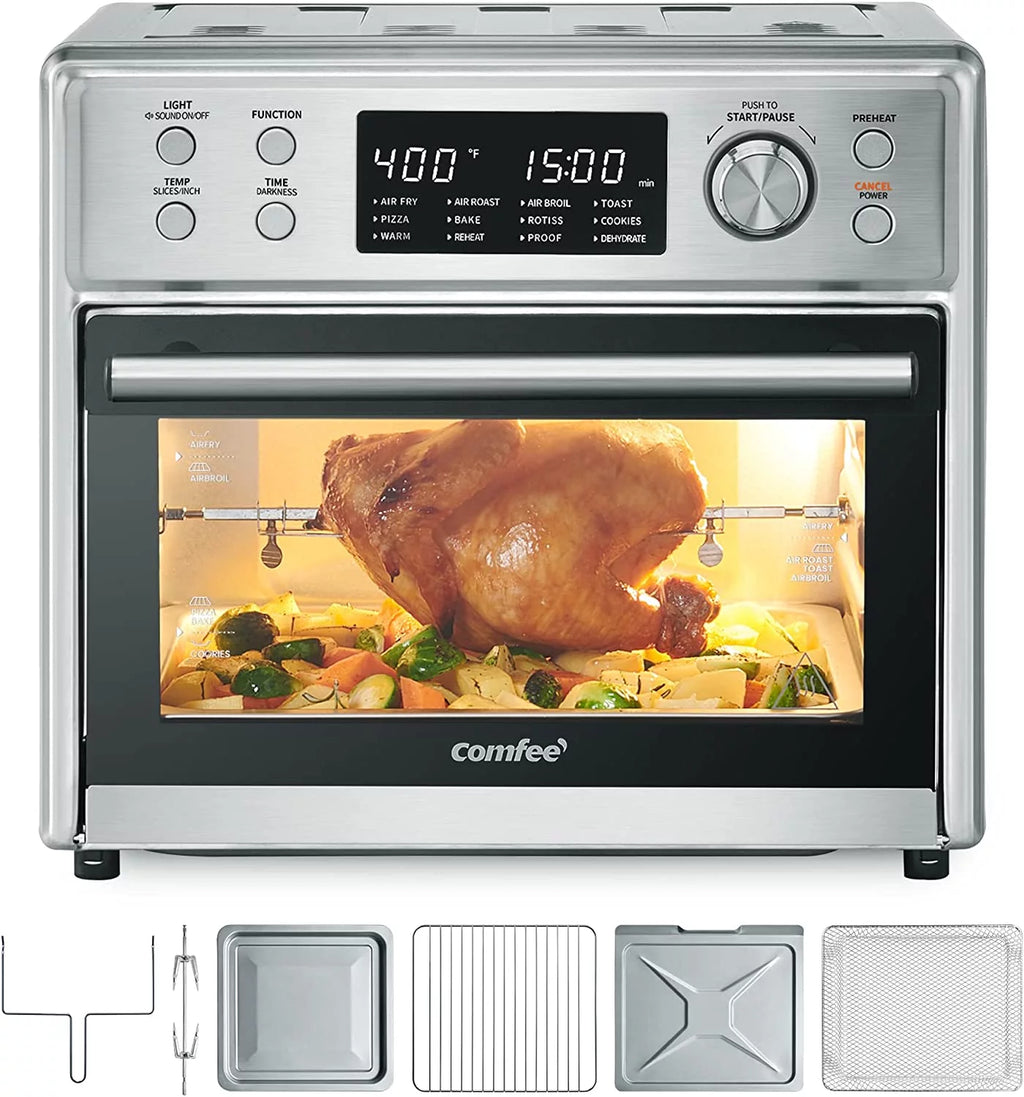 12-in-1 Air Fryer Toaster Oven Combo, 26.4 QT, Stainless Steel K6679