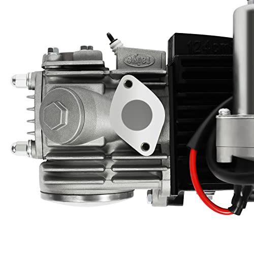 140cc 4 Stroke Engine Motor, Complete Engine Kit Single Cylinder Horizontal 4-speed Transmission Manual Clutch CDI S654