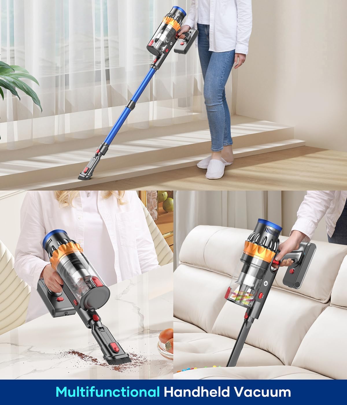 Cordless Stick Vacuum Cleaner with Touch Screen U317
