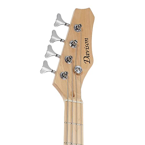 Blue 4 String Right Handed Electric Bass Guitar with 15-Watt Amp and Gig Bag M71776