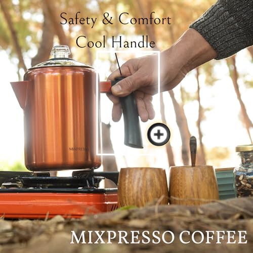 52 oz 12 Cup Stainless Steel Coffee Percolator H94822
