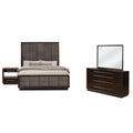 4-piece Wood California King Panel Bedroom Set in Brown and Gray G71813