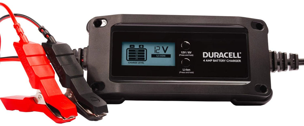 4 Amp Battery Charger Maintainer with LCD Display for 6V, 12V, Lithium Ion Battery K825870