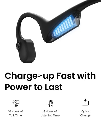 Open-Ear Bone Conduction Wireless Bluetooth Computer Headset with Noise Canceling Mic J75262