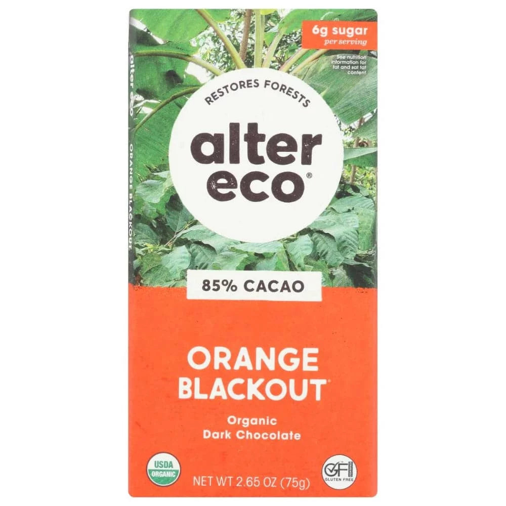 Orange Blackout Dark Chocolate Bar 2.65 OZ Pack of 12 F278332