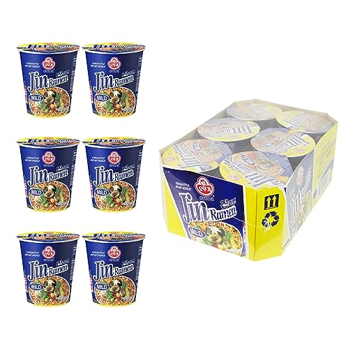 Jin Ramen Mild Instant Cup Noodle 65g 6 Pack W919876