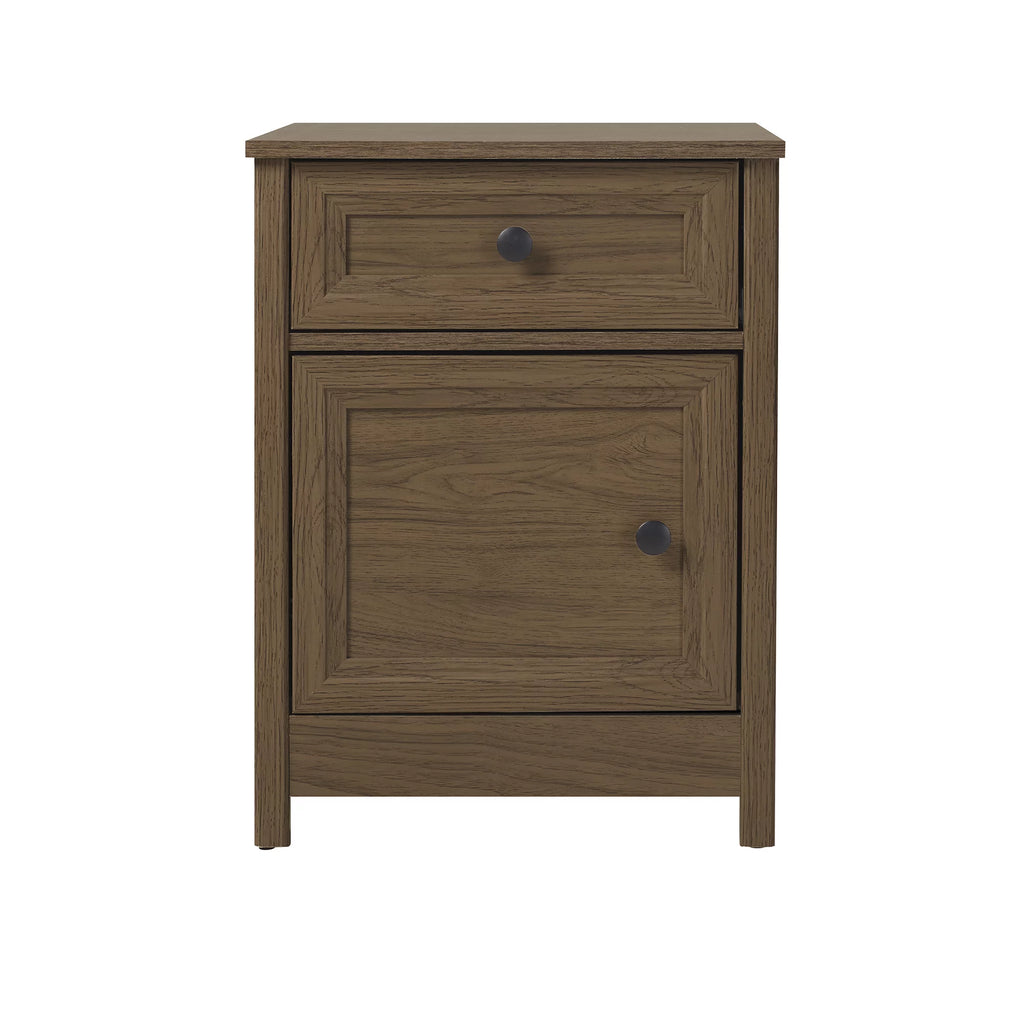 Dark Walnut 1 Door and Drawer Nightstand M886335