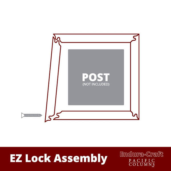 72x22 H x 11.63x22 W Square Tapered Raised Panel Post E1406