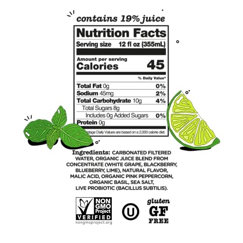 12 Pack 12 Fl Oz Sparkling Probiotic Soda K299