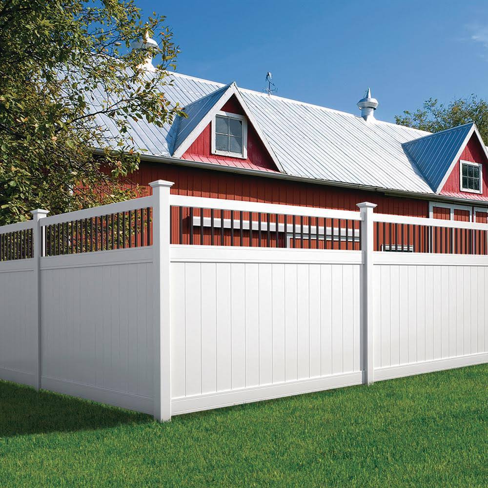 White 6 ft. x 8 ft. Vinyl Fence Panel O96285