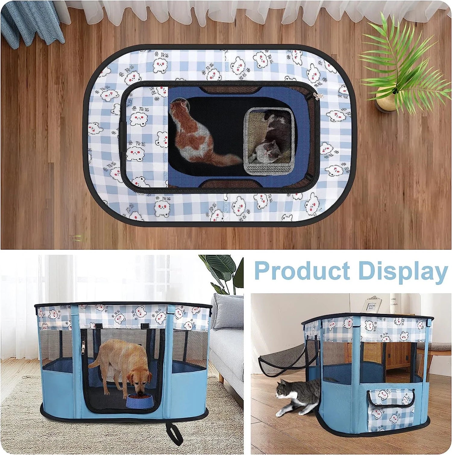 Cat Tent Outdoor Pet Enclosure Tent with Carry Bag K9932
