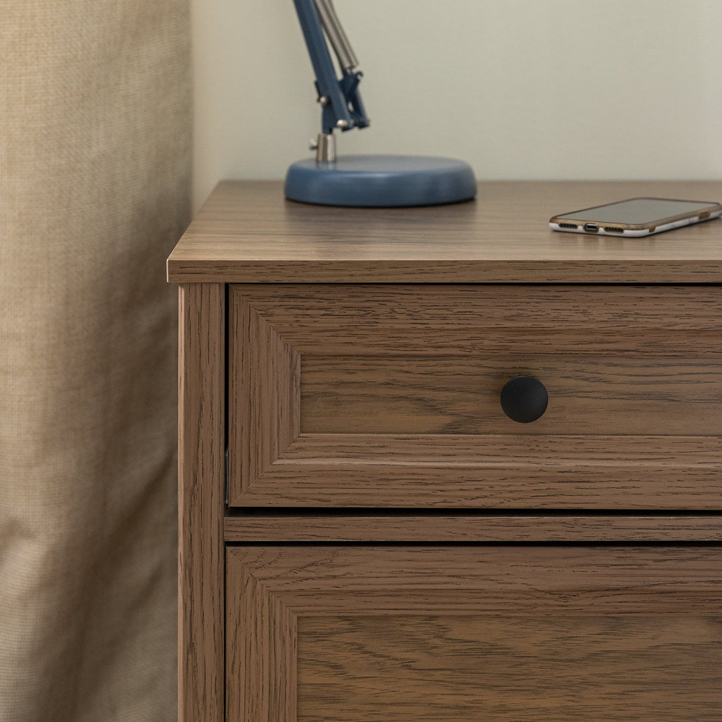 Dark Walnut 1 Door and Drawer Nightstand M886335