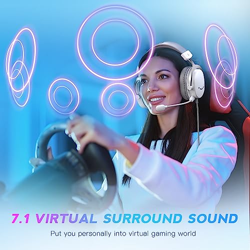 Black USB Over-Ear Wired Gaming Headset with Detachable Microphone U87574