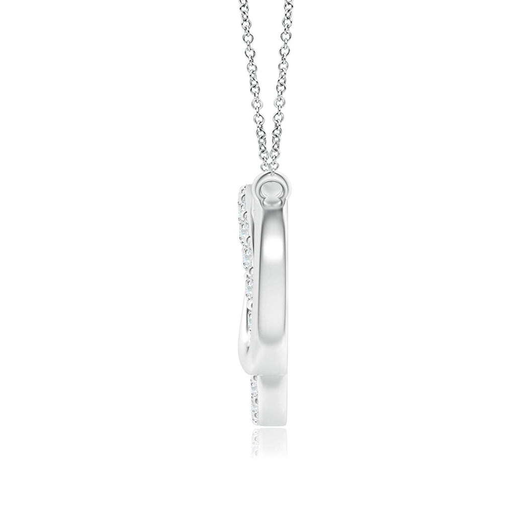 Natural Diamond Pendant Necklace in 14K White Gold W68525