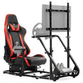 Racing Simulator Cockpit with Monitor Mount, red Seat N733382