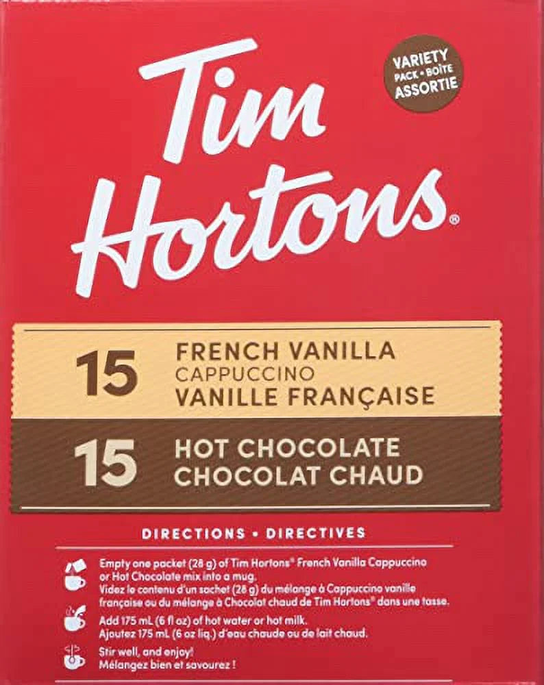 30x28g Hot Chocolate Assorted Variety, French Vanilla & Cappuccino P8770
