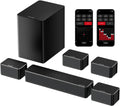 7.1 Virtual Surround Sound System with Subwoofer and Wired Surround Speakers, Peak Power 410W O724