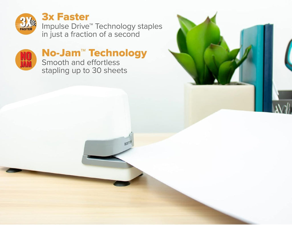White 25 Sheet Electric Stapler X3085