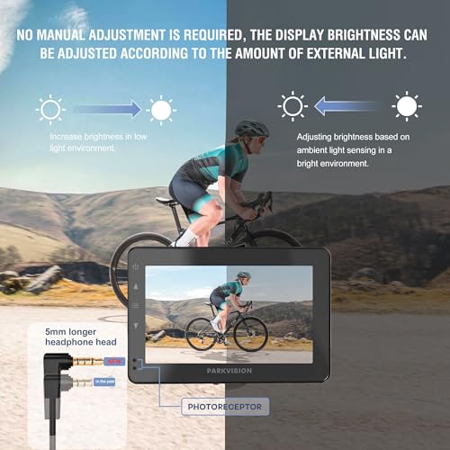 Bicycle Rear View Camera with 4.3'' HD 1080P Monitor and 8000mah Battery A60278