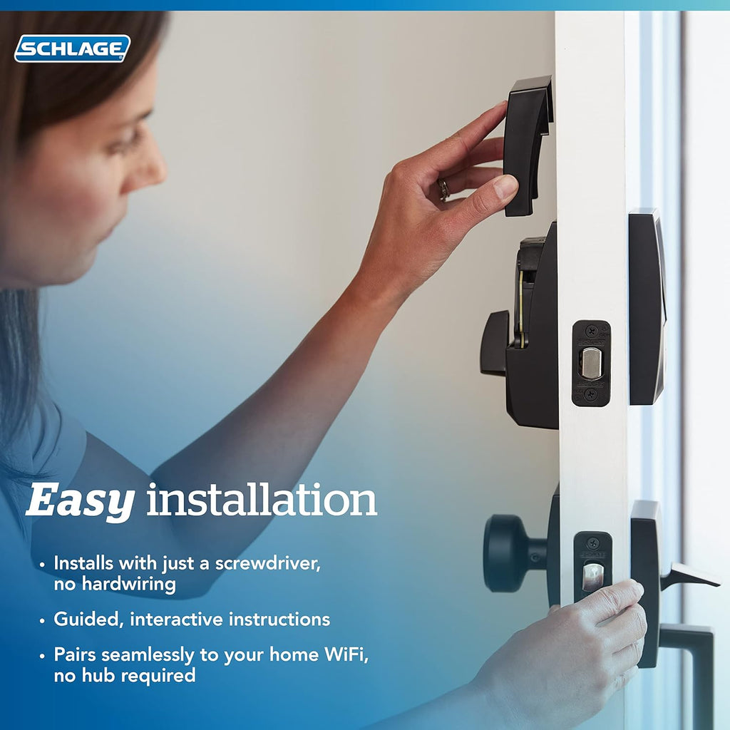 Bright Chrome Smart WiFi Deadbolt W241